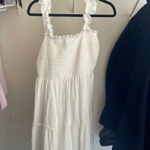 White midi dress